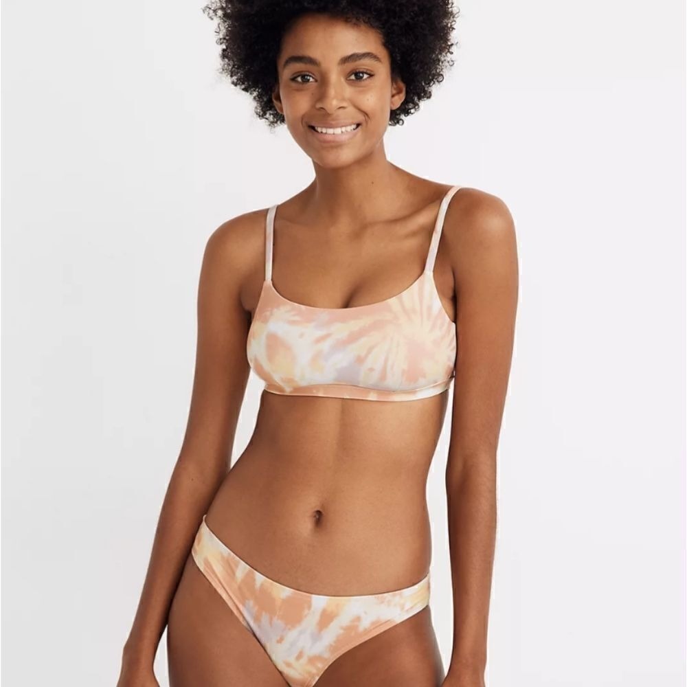 Madewell Second Wave Classic Bikini‎ Bottom in Tie-Dye Print Size 3X NWT